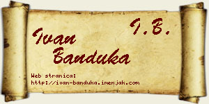 Ivan Banduka vizit kartica